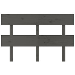 Avis Maison Chic Tête de lit scandinave,Meuble de chambre Gris 124x3x81 cm Bois massif de pin -MN11197