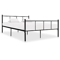 vidaXL Cadre de lit sans matelas noir métal 120x200 cm