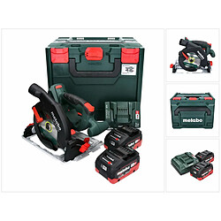 Metabo KS 18 LTX 57 Scie circulaire sans fil 18V 165x20mm + 2x Batteries 8,0Ah + Chargeur + Coffret MetaLoc ( 601857810 )