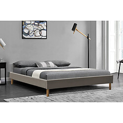 King Of Dreams gregory - Solide et Confortable Sommier Tapissier gris + Pieds en 20 cm pour matelas en 160x200 - 2 x 13 Lattes - Montage Rapide et Facile - revetement PVC facile d'entretien