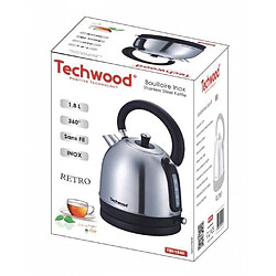 Avis Bouilloire Inox Sans Fil - TECHWOOD - 1,8 Litres - 2200W - Résistance cachée - Fonction maintien au chaud