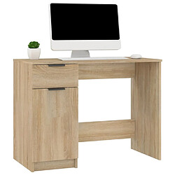 Acheter Maison Chic Bureau,Table de travail,bureau de travail pour chambre Chêne sonoma 100x50x75 cm Bois d'ingénierie -GKD31882