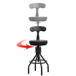 Avis Mendler Lot de 2 tabourets de bar HWC-N22, chaise de bar, hauteur réglable pivotant repose-pieds, acier industriel similicuir ~ brun