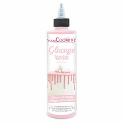 Scrapcooking Glaçage goût chocolat 130 g - rose 