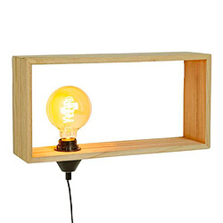 Sampa Helios Applique murale lampe intérieur en bois naturel Compatible LED E27