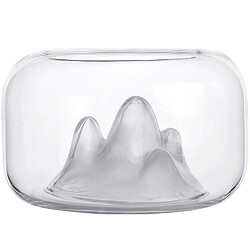 Universal Idée verre transparent bol de poisson aquarium de montagne de neige table micro-paysage poisson pot aquarium fournitures pour animaux domestiques décoration | aquarium réservoir