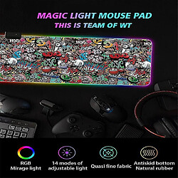 Avis Universal 300 * 800 jeu Micemat RVB Light Mousepad Desk Mat