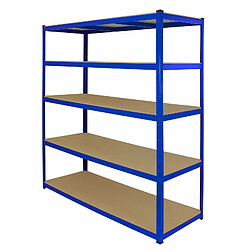 Avis Monstershop Monster Racking Rayonnage T-Rax en Acier Sans Boulons Bleu 160cm x 60cm x 180cm