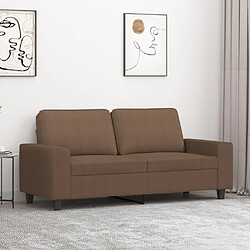 vidaXL Canapé à 2 places Marron 140 cm Tissu