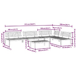 vidaXL Salon palette de jardin 5 pcs bois d'acacia massif pas cher