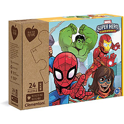 Clementoni Play for Future-Marvel Super Hero-24 pièces Maxi-Puzzle Enfant-matériaux 100% recyclés-fabriqué en Italie, 3 Ans et Plus, 20262 