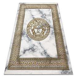 RUGSX Tapis EMERALD exclusif 1011 glamour, méduse grec cadre crème or 140x190 cm