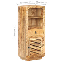 vidaXL Buffet 45x32x110 cm Bois de manguier brut pas cher