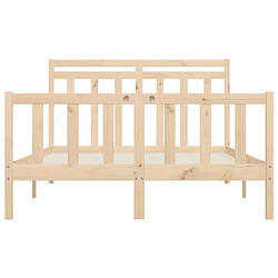 Maison Chic Lit Moderne Chambre - Cadre/structure de lit pour adulte Bois de pin massif 120x200 cm -MN40625 pas cher