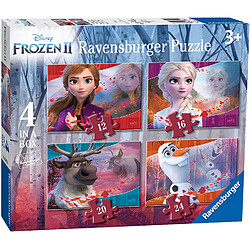 Ravensburger 3019 Boîte de 4 Puzzles La Reine des neiges 2 (12,16, 20 et 24 pièces) 