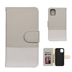 Wewoo Coque Pour iPhone 11 Étui à rabat en cuir avec support et cadre photo emplacements cartes et portefeuille Gris 