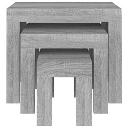 Avis vidaXL Tables basses gigognes 3 pcs sonoma gris bois d'ingénierie