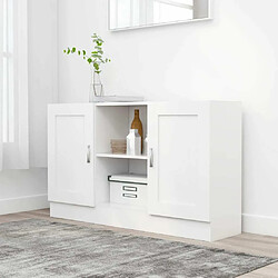 Maison Chic Buffet,Meuble de Rangement,commode pour salon,Cuisine Blanc 120x30,5x70 cm Aggloméré -MN11176