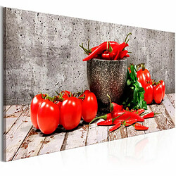 Paris Prix Tableau Imprimé Red Vegetables Concrete Narrow 40 x 120 cm 