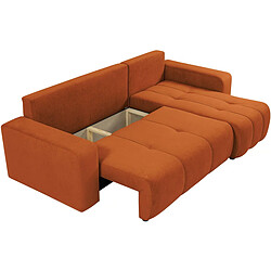 Acheter palozi home Canapé d'angle convertible bouclette Larow - 3 places - Terracotta