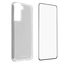 Coque Samsung Galaxy S21 Plus Souple et Film Écran Verre Trempé 4Smarts Noir