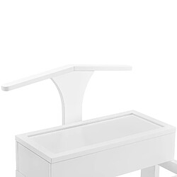 Avis Helloshop26 Valet de chambre avec boîte ouvrable avec 4 poches 110 cm MDF blanc 03_0004519