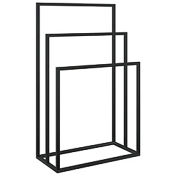 vidaXL Porte-serviettes sur pied Noir 48x24x79 cm Fer