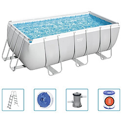 Bestway Ensemble de piscine en acier rectangulaire 412x201x122 cm