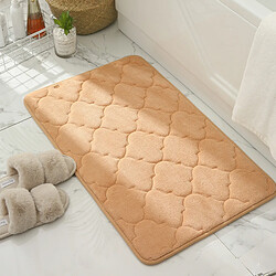 LUUCOZK Tapis de bain antidérapants absorbants à séchage rapide pour salle de bain - Couleur camel-40 x 60CM 