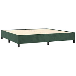 Avis vidaXL Sommier à lattes de lit et matelas Vert foncé 200x200cm Velours