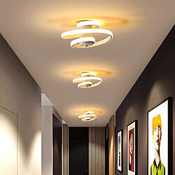 Avis Stoex Plafonnier Led Design en Spirale Lampe de Plafond Moderne Blanc Lustre Nordique Blanc Chaud Simple Luminaire Plafonnier Créatif