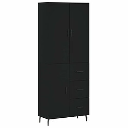 Maison Chic Buffet,Meuble de Rangement,commode pour salon,Cuisine Noir 69,5x34x180 cm Bois d'ingénierie -MN73229