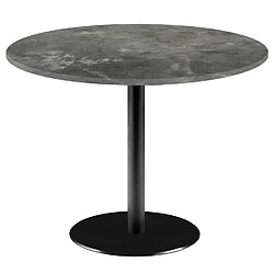 Restootab Table Ø120cm - modèle Rome pierre métallisée