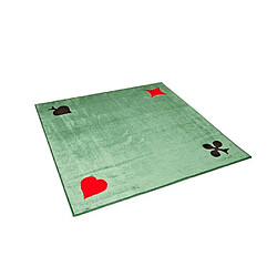 France Cartes Tapis 4 AS - Tissé vert pour jeux de cartes - 77 cm x 77 cm