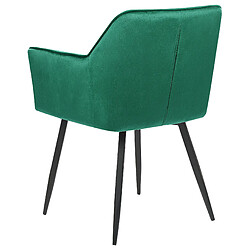 Beliani Chaise de salle à manger Set de 2 Velours Vert émeraude JASMIN pas cher