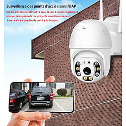 Tech Discount TD® Camera Surveillance Wifi Extérieure 1080P Couleur IP360° Etanche IP65 sécurité IP sans Fil capteur Alerte d'activité Vision Noct