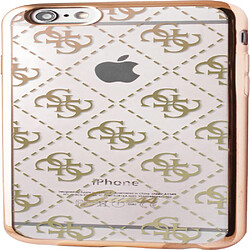 Guess Maroquinerie Coque semi-rigide Guess transparente et doré pour iPhone 6/6S