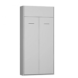 Inside 75 Armoire lit escamotable DYNAMO blanc mat ouverture assistée couchage 90*200 cm 