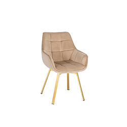 Vivaldi Chaise Pivotant MIA Beige Velours 