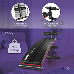 Avis Banc de Musculation Abdo Keboo Série Fitness 300 et 5 Positions 145x47x70 cm