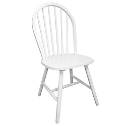 Avis vidaXL Chaises à manger lot de 4 blanc bois d'hévéa solide