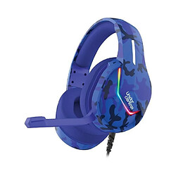 Casque Gamer UC-50 LED RGB PlayStation PS4 Camouflage Bleu - Under Control