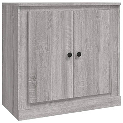 vidaXL Buffet sonoma gris 70x35,5x67,5 cm bois d'ingénierie