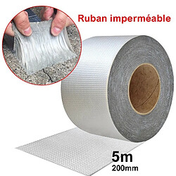 Ruban Imperméable à Haute Température Feuille d'Aluminium 200mm x 5m Butyle Epais Mur Piscine Toit Fissure Réparation de Conduits