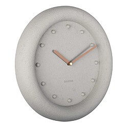 Karlsson Horloge ronde en résine Petra 30 cm Gris. Horloge ronde en résine Petra 30 cm Gris