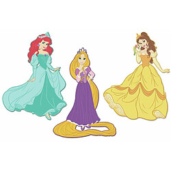 Thedecofactory DISNEY PRINCESSES - Stickers repositionnables les Princesses Disney en relief 3D