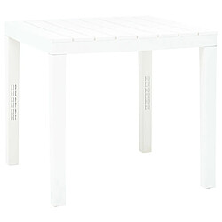 vidaXL Table de jardin Blanc 78x78x72 cm Plastique