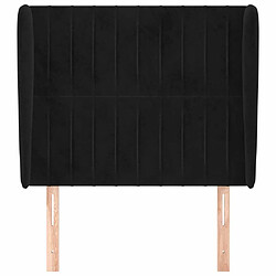 Avis Maison Chic Tête de lit scandinave avec oreilles,meuble de chambre Noir 93x23x118/128 cm Velours -MN89293