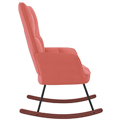 Avis Maison Chic Chaise à bascule | Fauteuil Relax, design moderne Rose Velours -GKD55449