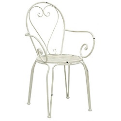 Aubry Gaspard Fauteuil en métal blanc blanc antique.